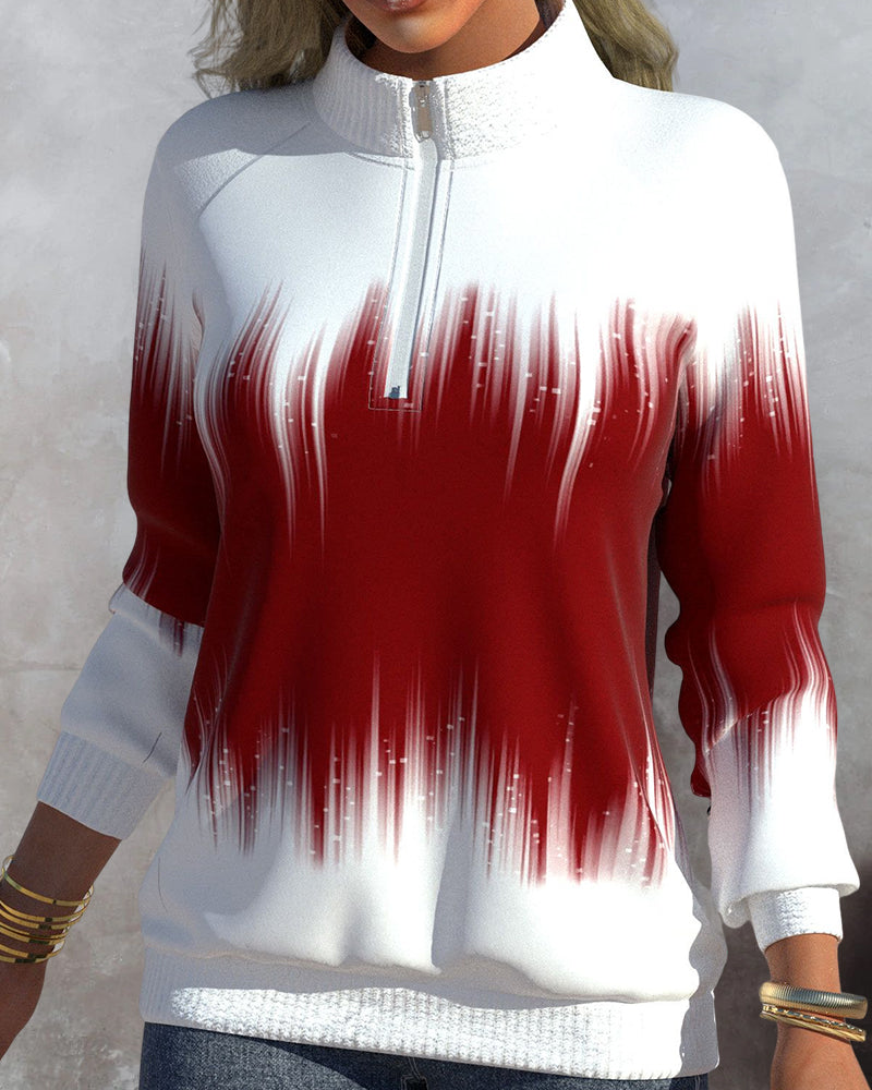 Philipppa | Eleganter Pullover mit halbem Reißverschluss