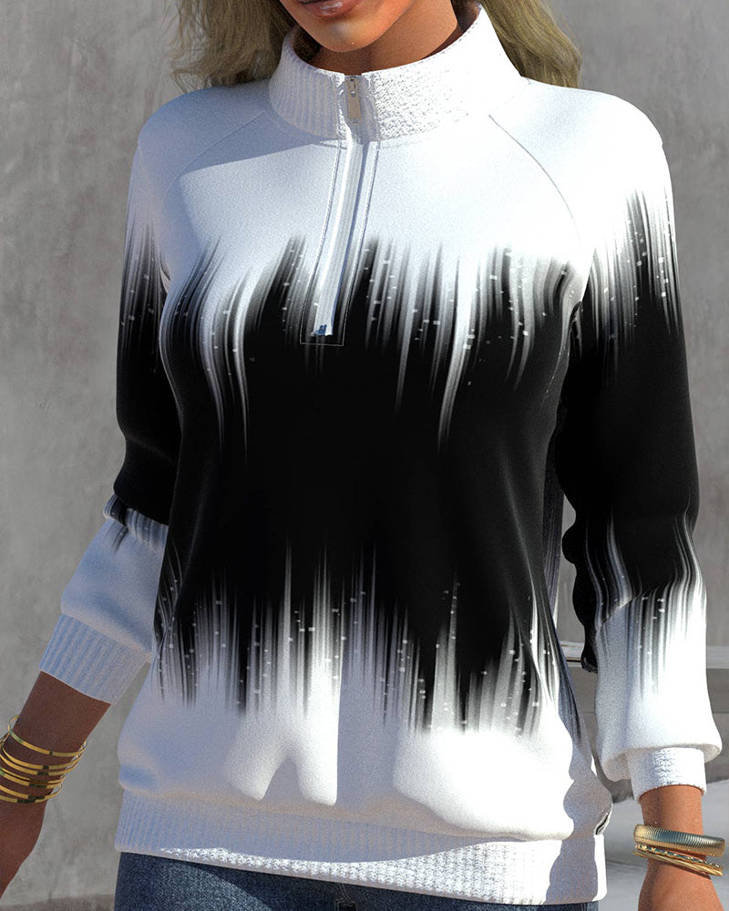 Philipppa | Eleganter Pullover mit halbem Reißverschluss