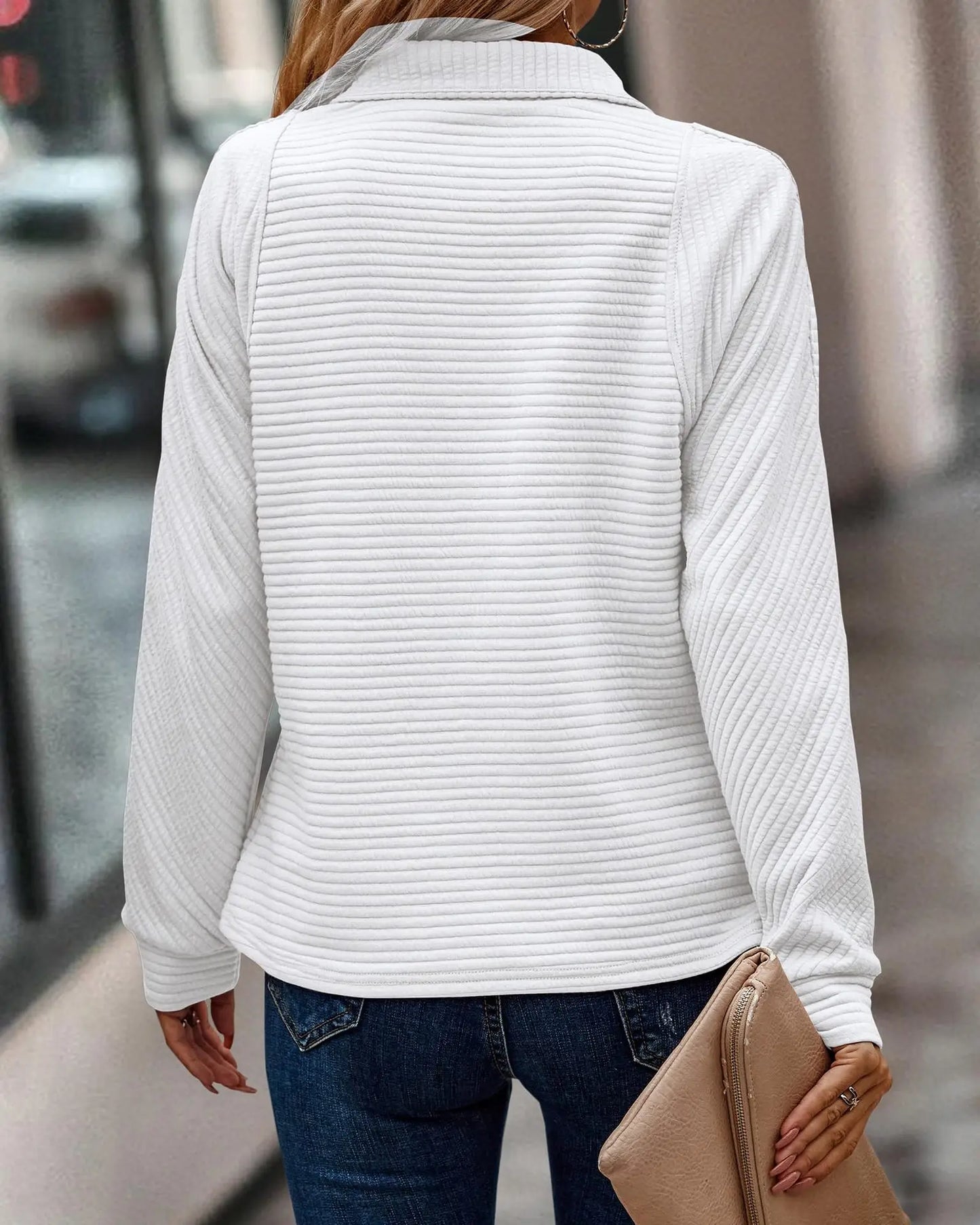 Adeline | Stylish Damen V-Ring Pullover