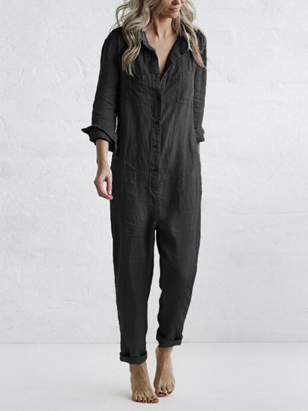 Nova | Lässiger langärmeliger Jumpsuit