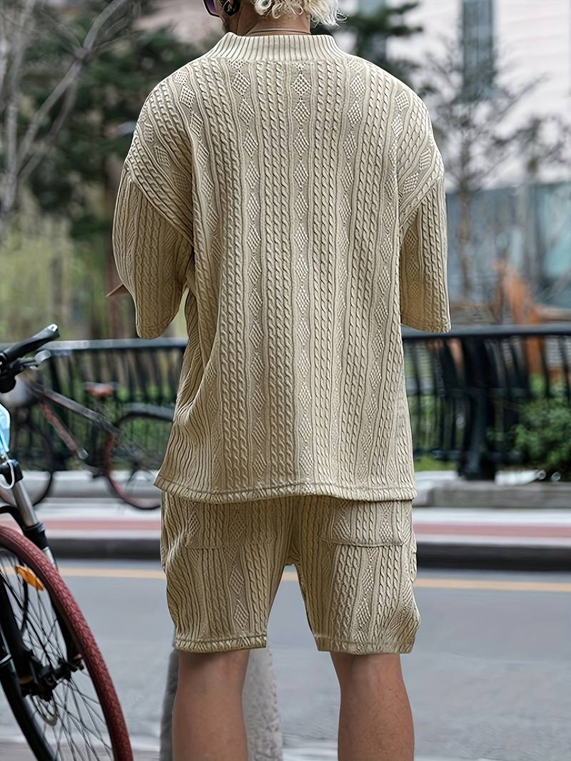 Halli | Lässiger Jacquard-Shorts-Anzug für Herren
