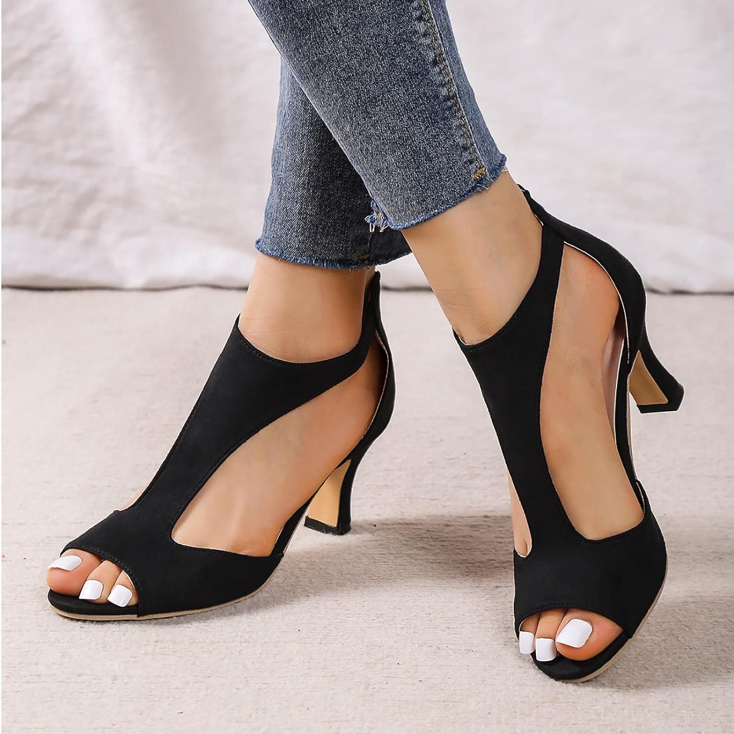 Zoey | Bequeme Leder-High-Heels