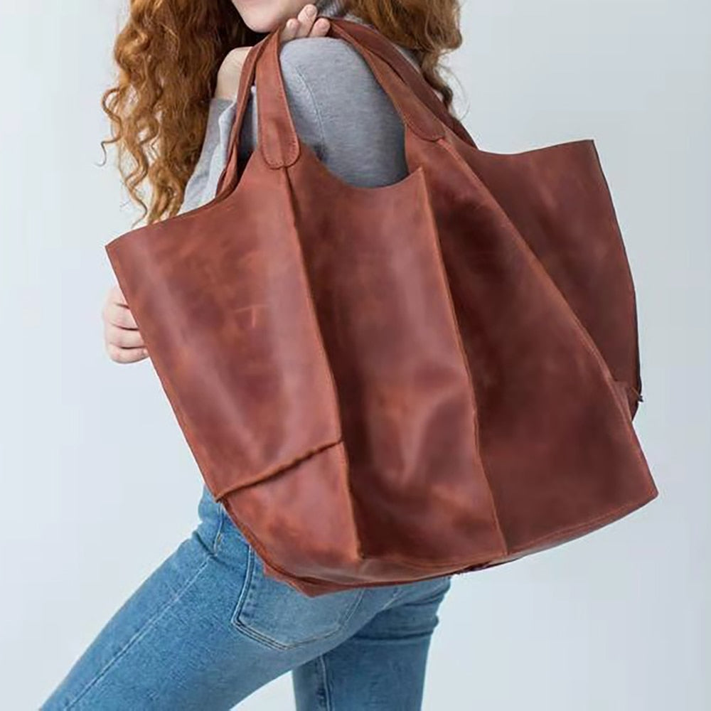 Liva | Geräumige Lederhandtasche