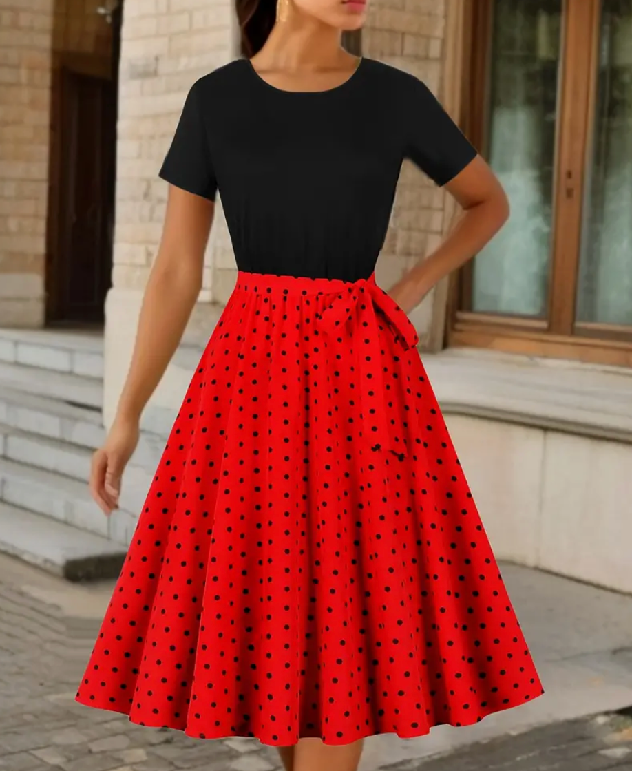 Flick | Vintage-Kleid mit Polka Dots