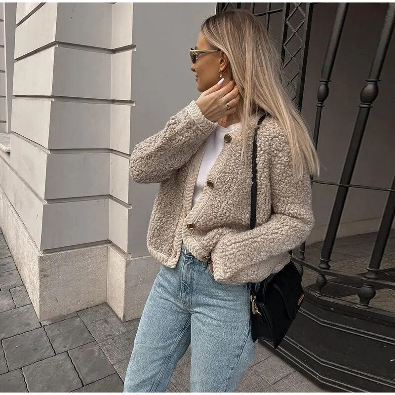Aparna | Knitted Button Cardigan for Women