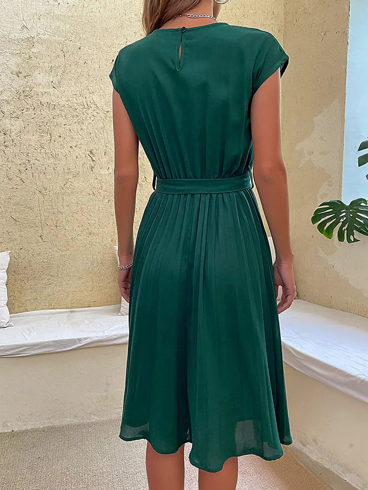 Miriam | Elegantes Sommerkleid mit Taillenband und fließender A-Linie