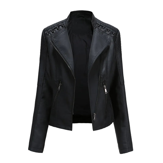 Lucie | Modische Langarm-Motorradjacke für Damen
