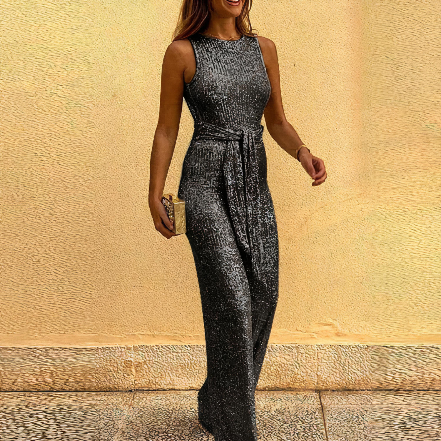 Thea | Jumpsuit mit Glitzer