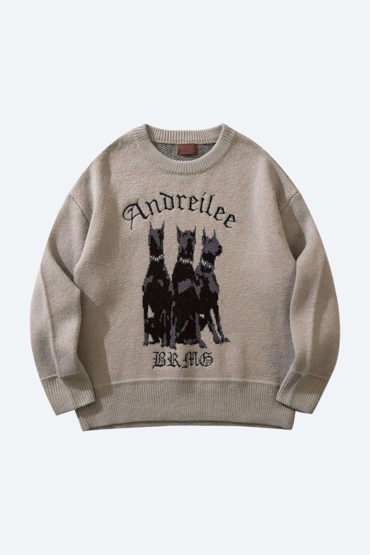 Aandreilee | Pullover für Männer mit Hundedruck