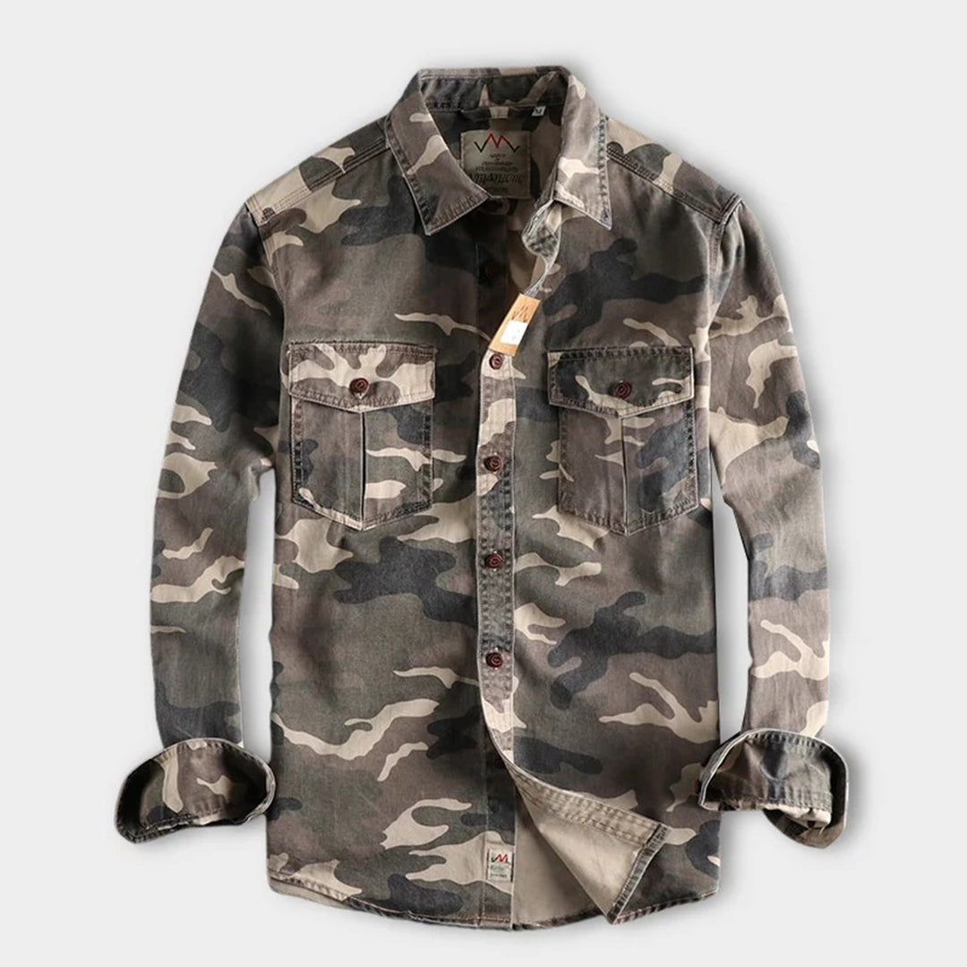 Kerim | Langarmhemd Camouflage für Männer