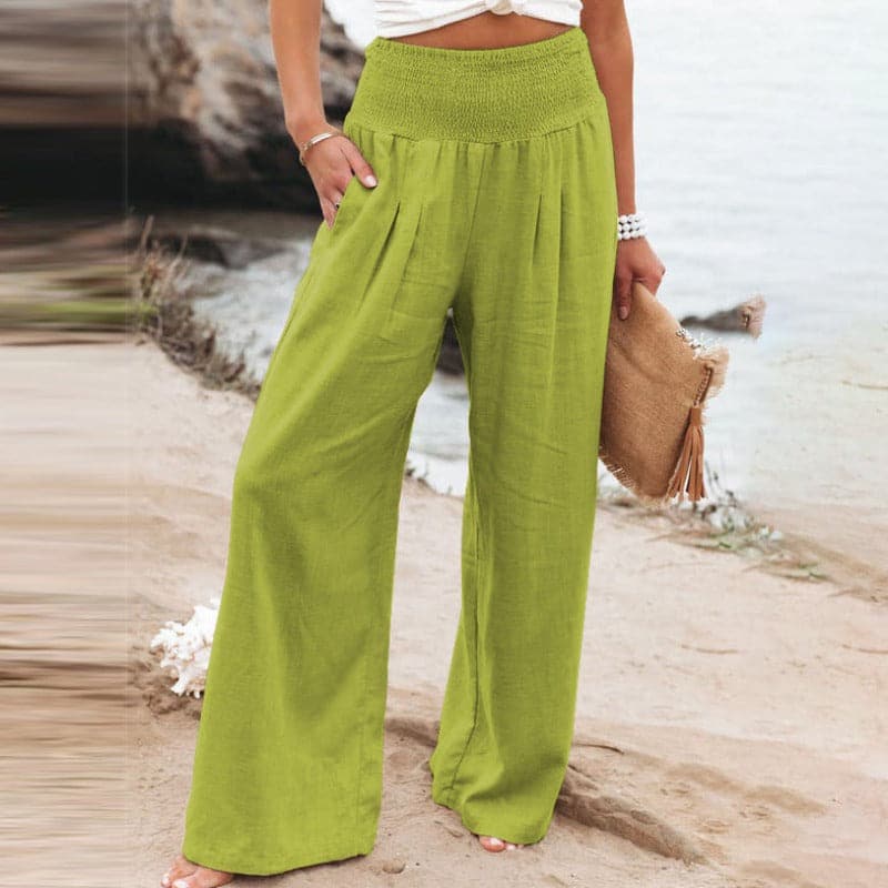 Aarthi | Lässige weite Leinenhose für Frauen