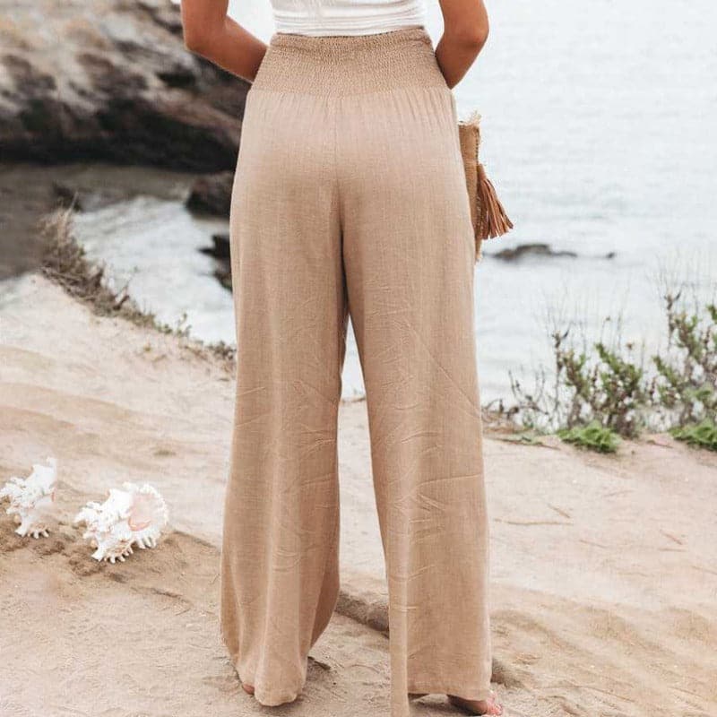 Aarthi | Lässige weite Leinenhose für Frauen