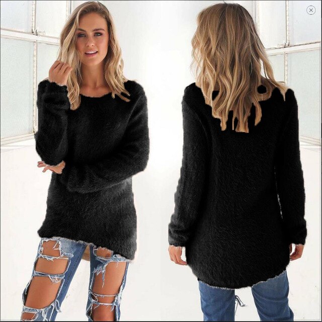 Claudie - Freizeitpullover mit O-Ausschnitt