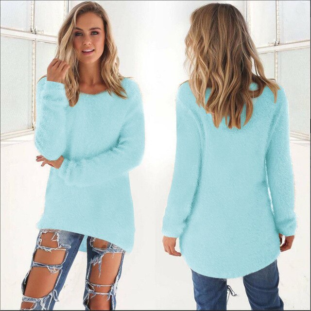 Claudie - Freizeitpullover mit O-Ausschnitt