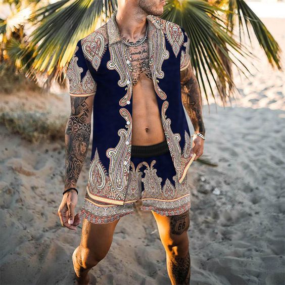 Caleb | Beach Shirt-Set für Männer