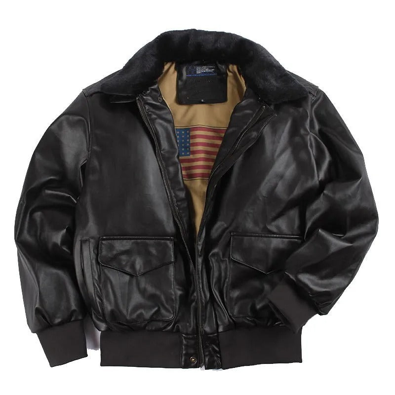 Lester | Winter vintage Motorrad Lederjacke